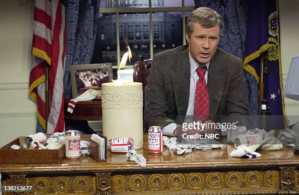 Episode 4 -- Aired -- Pictured: Will Ferrell as George W. Bush during "A Glimpse of our Possible Future" skit