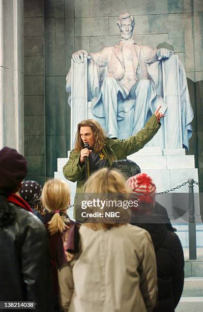 Episode 11 -- Aired -- Pictured: Matthew McConaughey as organizer during "Protest" skit