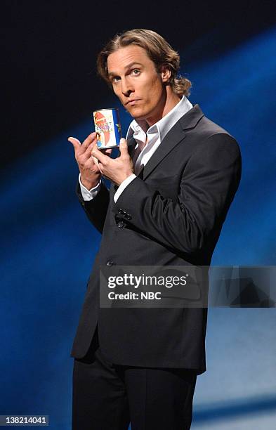 Episode 11 -- Aired -- Pictured: Matthew McConaughey during "McConaughey's Ret Hot Texas Chili" skit