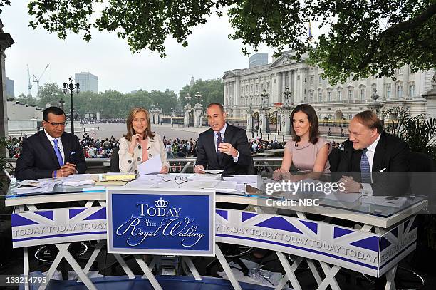 Martin Bashir, Meredith Vieira, Matt Lauer, Camilla Tominey, Andrew Roberts -- TODAY broadcasts the Royal Wedding live from London