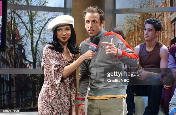 Episode 11 -- Aired -- Pictured: Maya Rudolph as Beertje Van Beers, Seth Meyers as Rice during "Club Traxx" skit