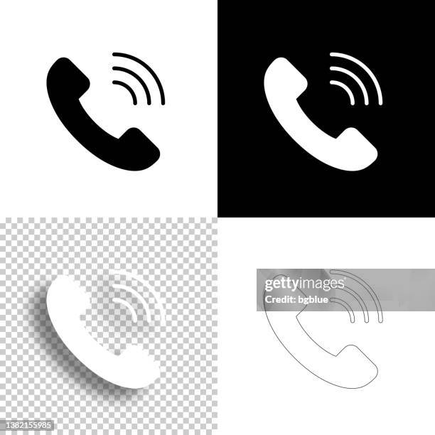 stockillustraties, clipart, cartoons en iconen met phone call. icon for design. blank, white and black backgrounds - line icon - user icon