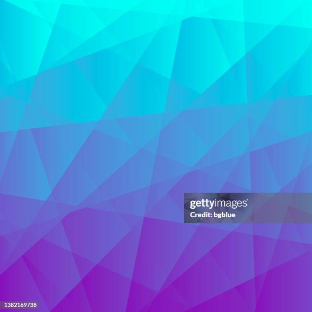abstract geometric background - polygonal mosaic with blue gradient - fractal background stock illustrations