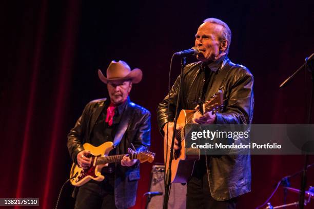 Bother Phil and Dave Alvin performs live on stage at teatro Condominio in Gallarate. Gallarate , October 31st, 2014