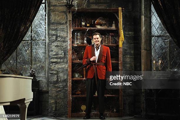 Episode 16 -- Air Date -- Pictured: Bill Hader as Vincent Price during "Vincent Price's Valentine's Day Special" skit on February 14, 2009