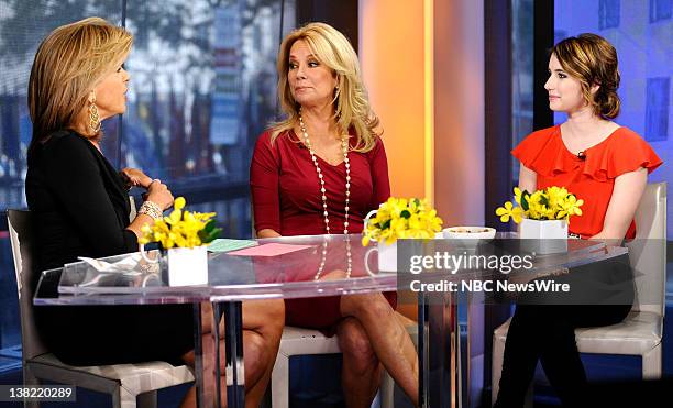 Hoda Kotb, Kathie Lee Gifford and Emma Roberts appear on NBC News' "Today" show