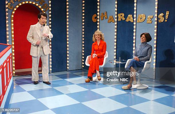 Episode 18 -- Aired -- Pictured: Chris Parnell as Bert Convy as Bert Convy, Amy Poehler as Beth Burns, Julia Louis-Dreyfus as Debbie Wagner during...