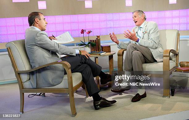 Matt Lauer and Frank Deford appear on NBC News' "Today" show