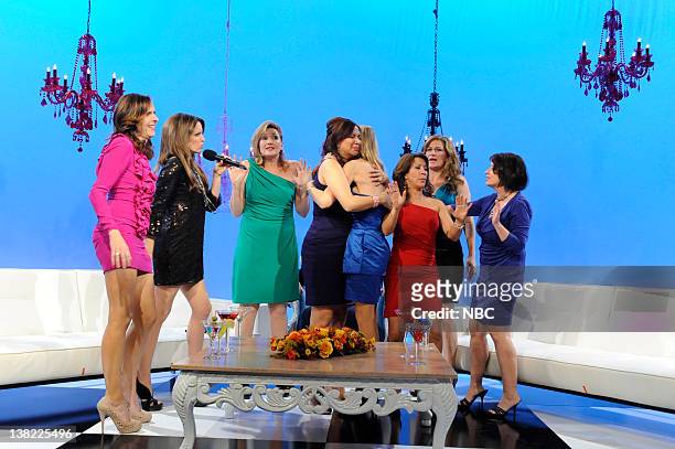 Women of SNL -- Pictured: Molly Shannon, Maya Rudolph, Tina Fey, Andy Cohen, Ana Gasteyer, Rachel Dratch, Cheri Oteri, Kristen Wiig