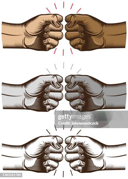 fist bump illustration - fist bump stock illustrations