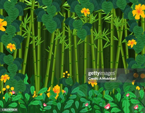 wald - bambushain stock-grafiken, -clipart, -cartoons und -symbole