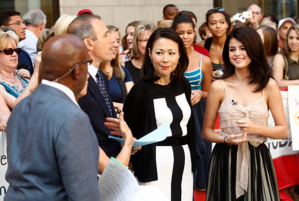 Al Roker, Meredith Vieira, Matt lauer, Ann Curry and Selena Gomez appear on NBC News' "Today" show