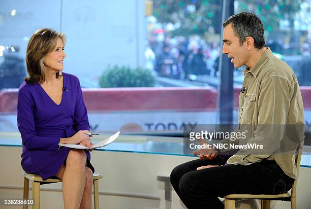 Airdate -- Pictured: Meredith Vieira and Daniel Day Lewis appear on NBC News' "Today" show