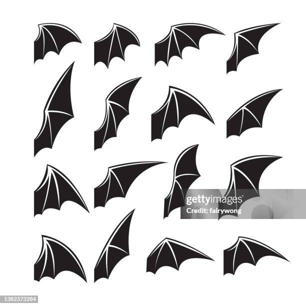ilustrações, clipart, desenhos animados e ícones de asas de morcego - asa animal