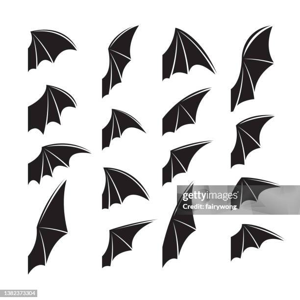 bat wings - dragon wings stock illustrations