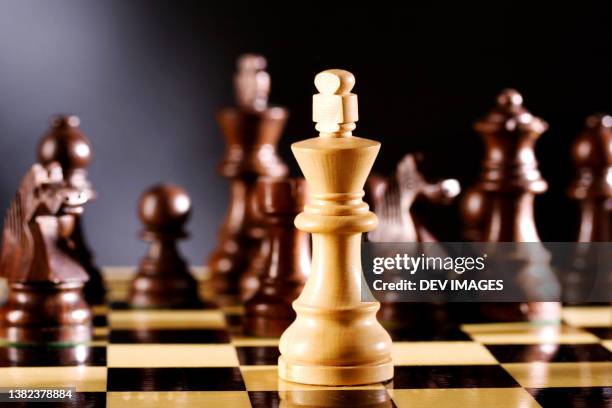 close up of chess king - pawn chess piece stock pictures, royalty-free photos & images