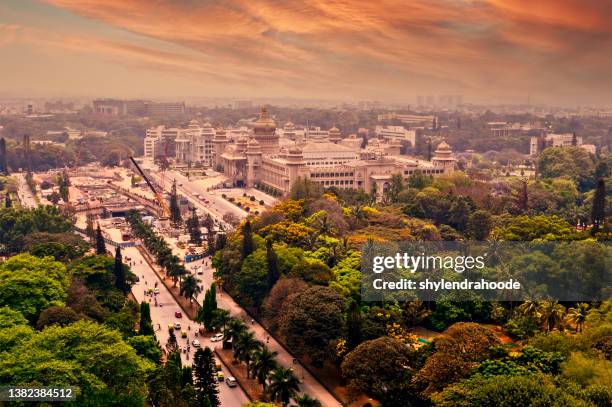 bangalore or bengaluru - india aerial stock pictures, royalty-free photos & images