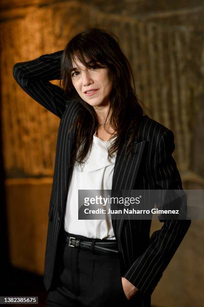 French actress and director Charlotte Gainsbourg attends 'Jane Por Charlotte' photocall at Urban Hotel on March 07, 2022 in Madrid, Spain.