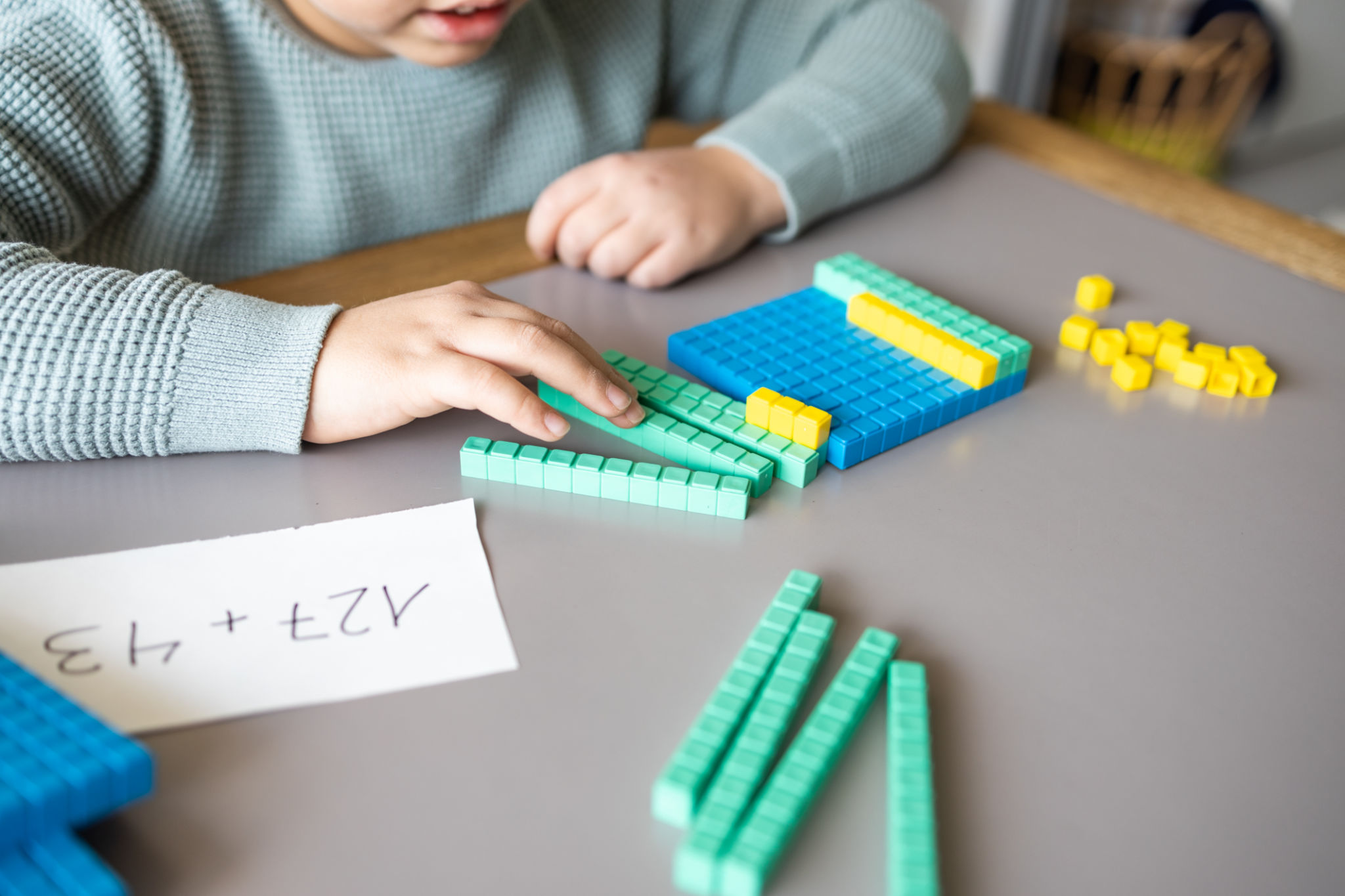 students learning math
