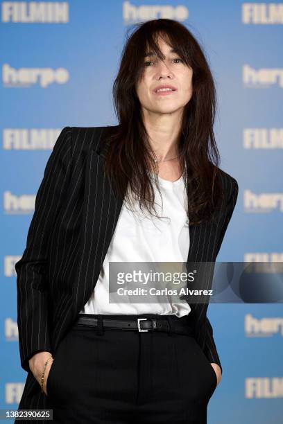 Actress Charlotte Gainsbourg attends the 'Jane Por Charlotte' photocall at the Urban Hotel on March 07, 2022 in Madrid, Spain.