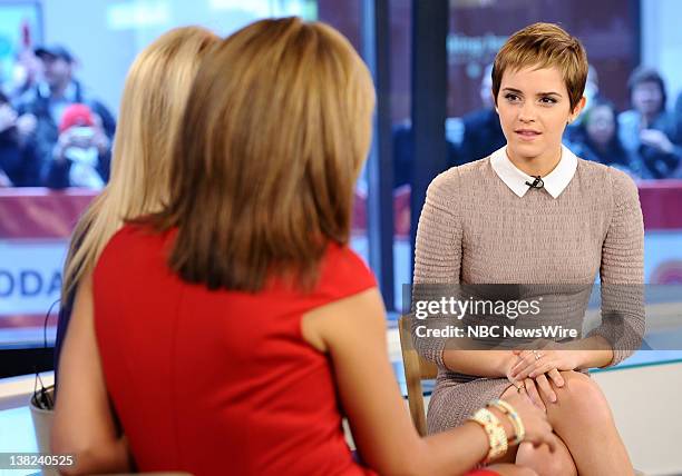 Kathie Lee Gifford, Hoda Kotb and Emma Watson appear on NBC News' "Today" show