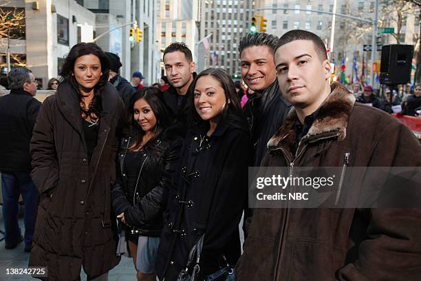 Jenni "JWoww" Farley, Nicole "Snooki" Polizzi, Mike "The Situation" Sorrentino, Sammi "Sweetheart" Giancola, Paul "DJ Pauly D" DelVecchio, Vinny...