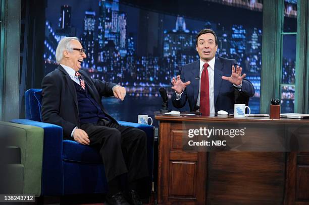 Episode 51 -- Airdate -- Pictured: Mentalist The Amazing Kreskin during an interview with host Jimmy Fallon on May 25, 2009