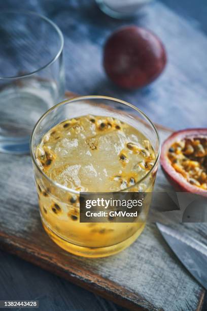 passion fruit caipirinha - passionfruit stock pictures, royalty-free photos & images