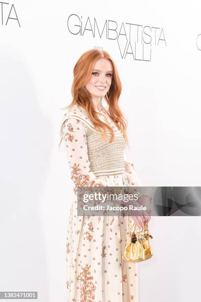 Abigail Cowen attends the Giambattista Valli Womenswear Fall/Winter 2022/2023 show as part of Paris Fashion Week on March 07, 2022 in Paris, France.