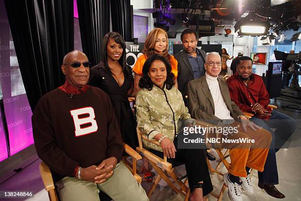Air Date -- Pictured: Bill Cosby, Phylicia Rashad, Earle Hyman, Malcolm-Jamal Warner Keisha Knight Pulliam, Raven Symone, Geoffrey Owens -- The cast...