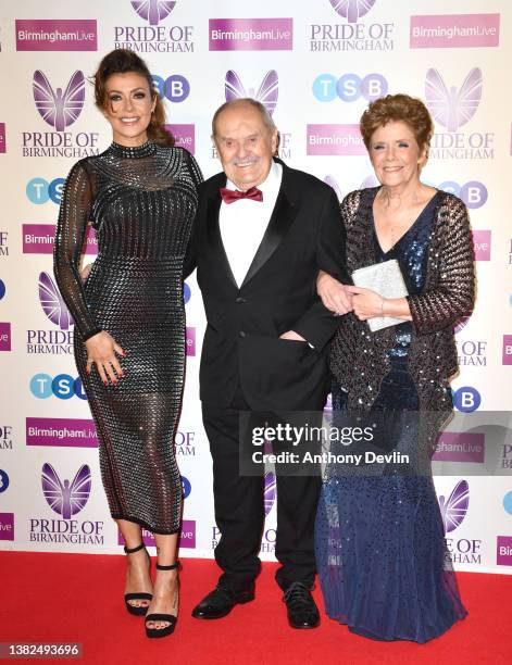 Kym Marsh with parents Pauline Marsh and David Marsh attending the Pride Of Birmingham Awards 2022 at University of Birmingham on March 07, 2022 in...