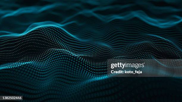 abstract information structure wave background - hologram technology stock pictures, royalty-free photos & images