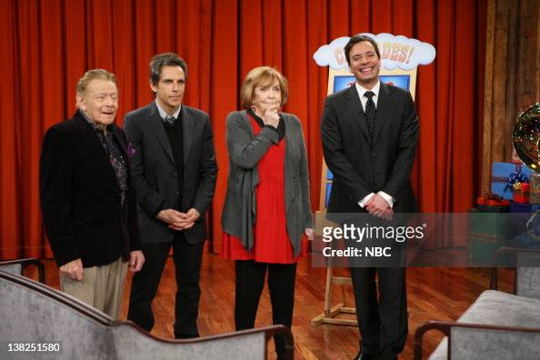 Jerry Stiller, Ben Stiller, Anne Meara and Jimmy Fallon play Charades ...
