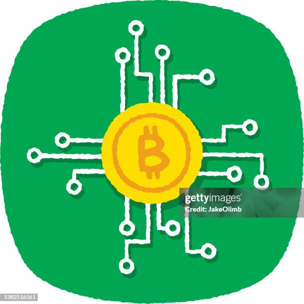 bitcoin circuit board doodle 4 - gambling chip stock-grafiken, -clipart, -cartoons und -symbole