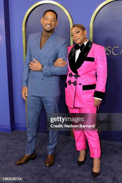 Will Smith and Aunjanue Ellis attend the 94th Annual Oscars Nominees Luncheon at Fairmont Century Plaza on March 07, 2022 in Los Angeles, California.