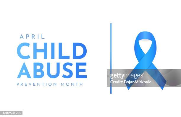 ilustraciones, imágenes clip art, dibujos animados e iconos de stock de cartel del mes de prevención del abuso infantil, abril. vector - abuso infantil