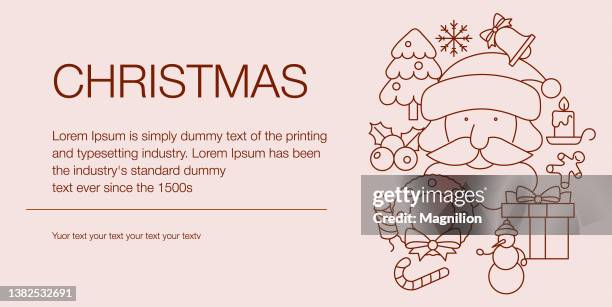 christmas. web banner composition icons editable stroke - parkin stock illustrations
