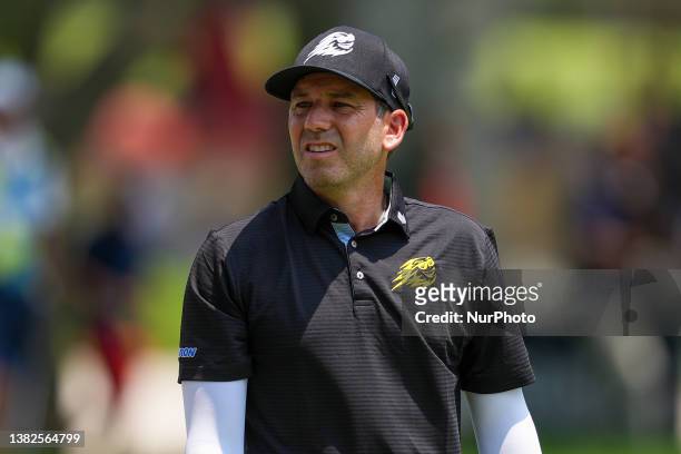Sergio Garcia of Fireballs GC during day two of LIV Golf - Andalucia at Real Club Valderrama on July 1, 2023 in Cadiz, Spain.