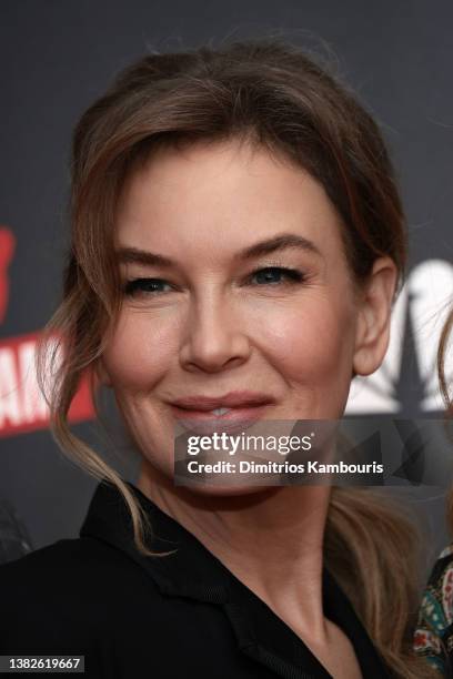 Renée Zellweger, Actress and Executive Producer attends NBC's "The Thing About Pam" New York Screening at the Whitby Hotel on March 07, 2022 in New...