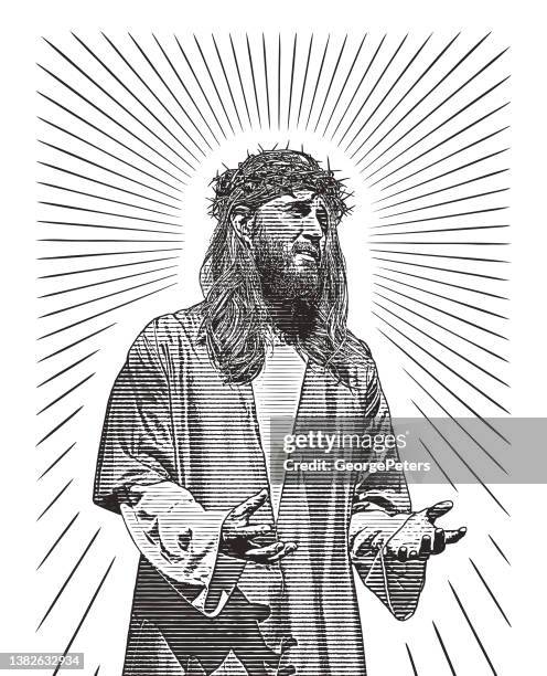 jesus christ - christianity stock illustrations