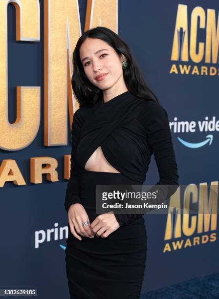 Kelsey Asbille attends the 57th Academy of Country Music Awards at Allegiant Stadium on March 07, 2022 in Las Vegas, Nevada.