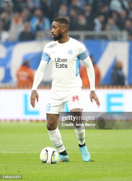 Gerson Santos da Silva of Marseille during the Ligue 1 Uber Eats match between Olympique de Marseille and AS Monaco at Stade Velodrome on March 6,...