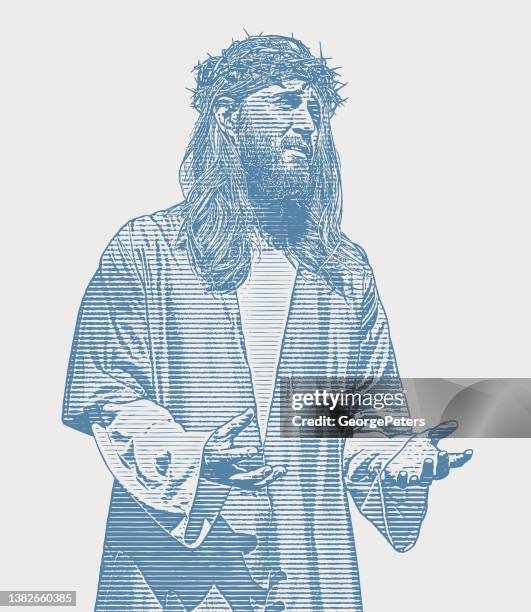 jesus christ - praising religion stock illustrations