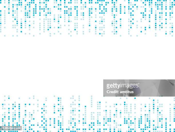 random pixels border - electron stock illustrations