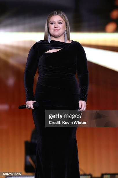 Kelly Clarkson performs onstage during the 57th Academy of Country Music Awards at Allegiant Stadium on March 07, 2022 in Las Vegas, Nevada.