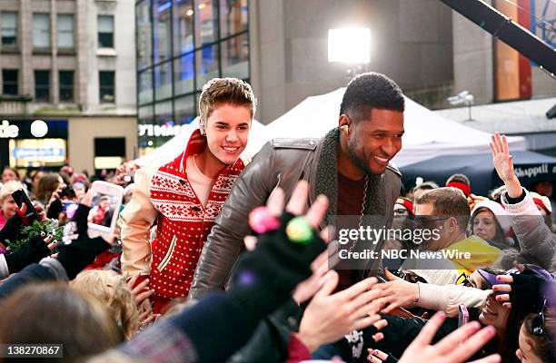 Justin Bieber and Usher perform on NBC News' "Today" show