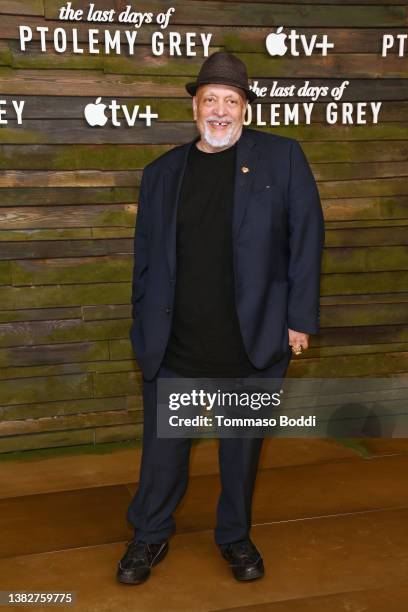 Walter Mosley attends the Premiere Of Apple TV+'s “The Last Days of Ptolemy Grey” at Regency Bruin Theatre on March 07, 2022 in Los Angeles,...