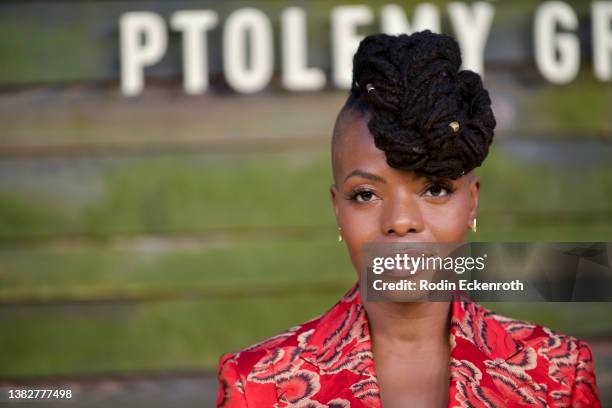 Marsha Stephanie Blake attends the Premiere of Apple TV+'s “The Last Days of Ptolemy Grey” at Regency Bruin Theatre on March 07, 2022 in Los Angeles,...