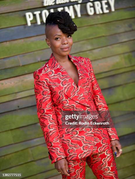 Marsha Stephanie Blake attends the Premiere of Apple TV+'s “The Last Days of Ptolemy Grey” at Regency Bruin Theatre on March 07, 2022 in Los Angeles,...