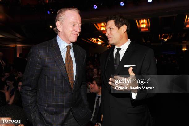 Former Professional Football Players Archie Manning and Steve Young in the audience during the 2012 NFL Honors at the Murat Theatre on February 4,...